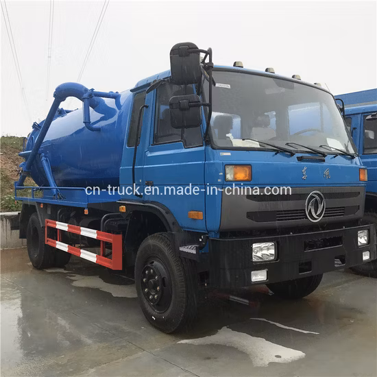 Dongfeng Low Price 8000L 9000L 10000L Sewage Suction Tank Vacuum Sewer Exhauster